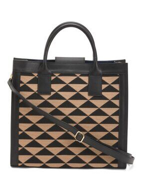 CHEVAL Made In Italy Leather Squared Satchel